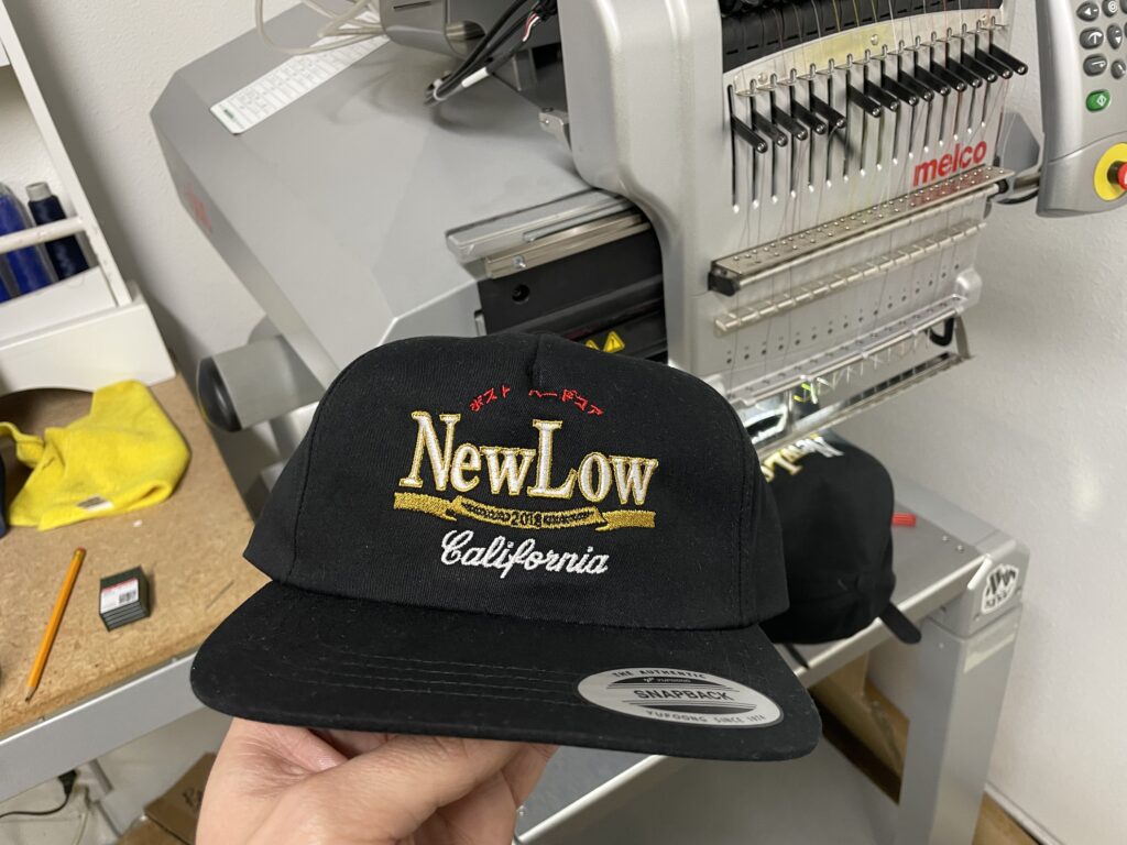 custom snapback hat with custom embroidery