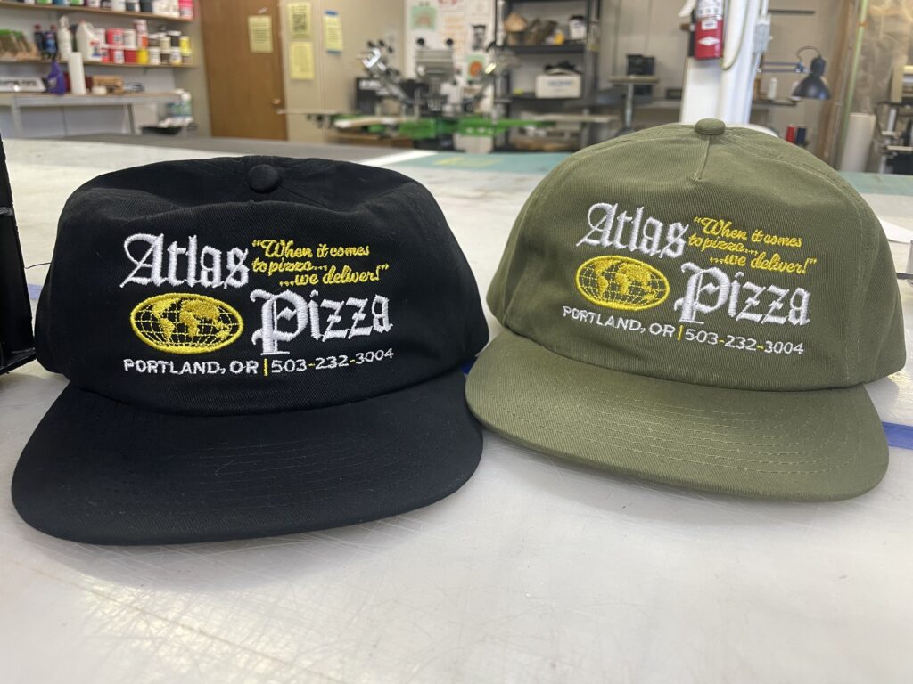 Custom embroidered hats for PDX local business